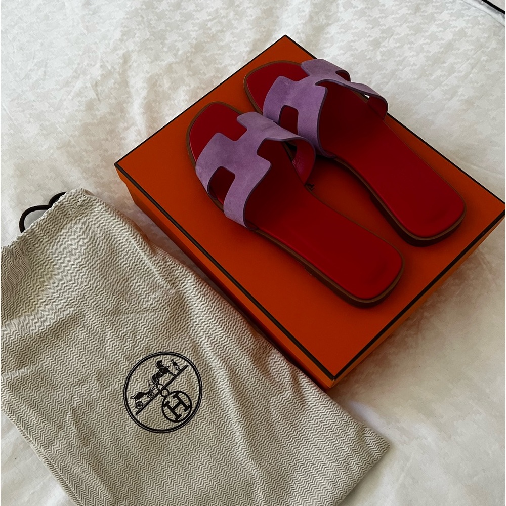 Hermes Oran sandals worn twice